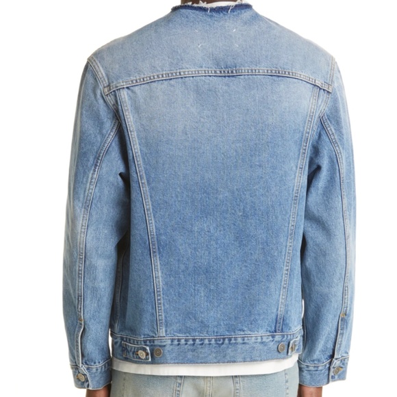 MAISON MARGIELA Men's Collarless Denim Jacket - Picture 2 of 6